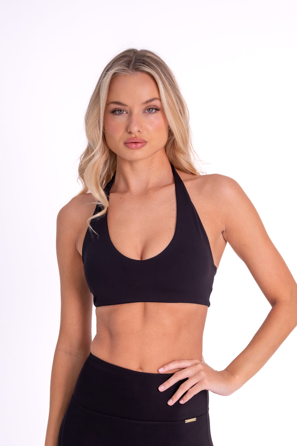 The Halter Bra — Black
