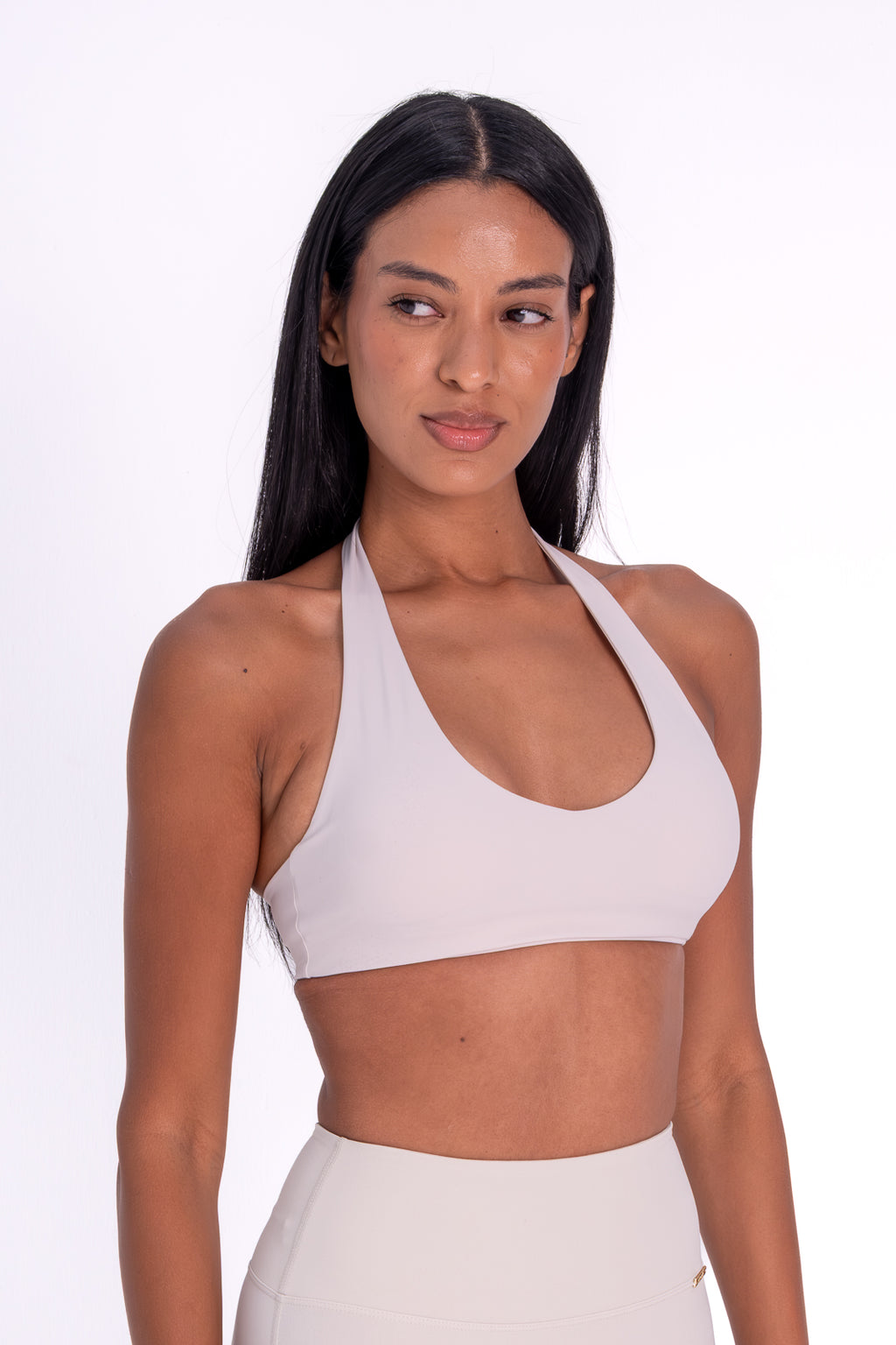 The Halter Bra — White