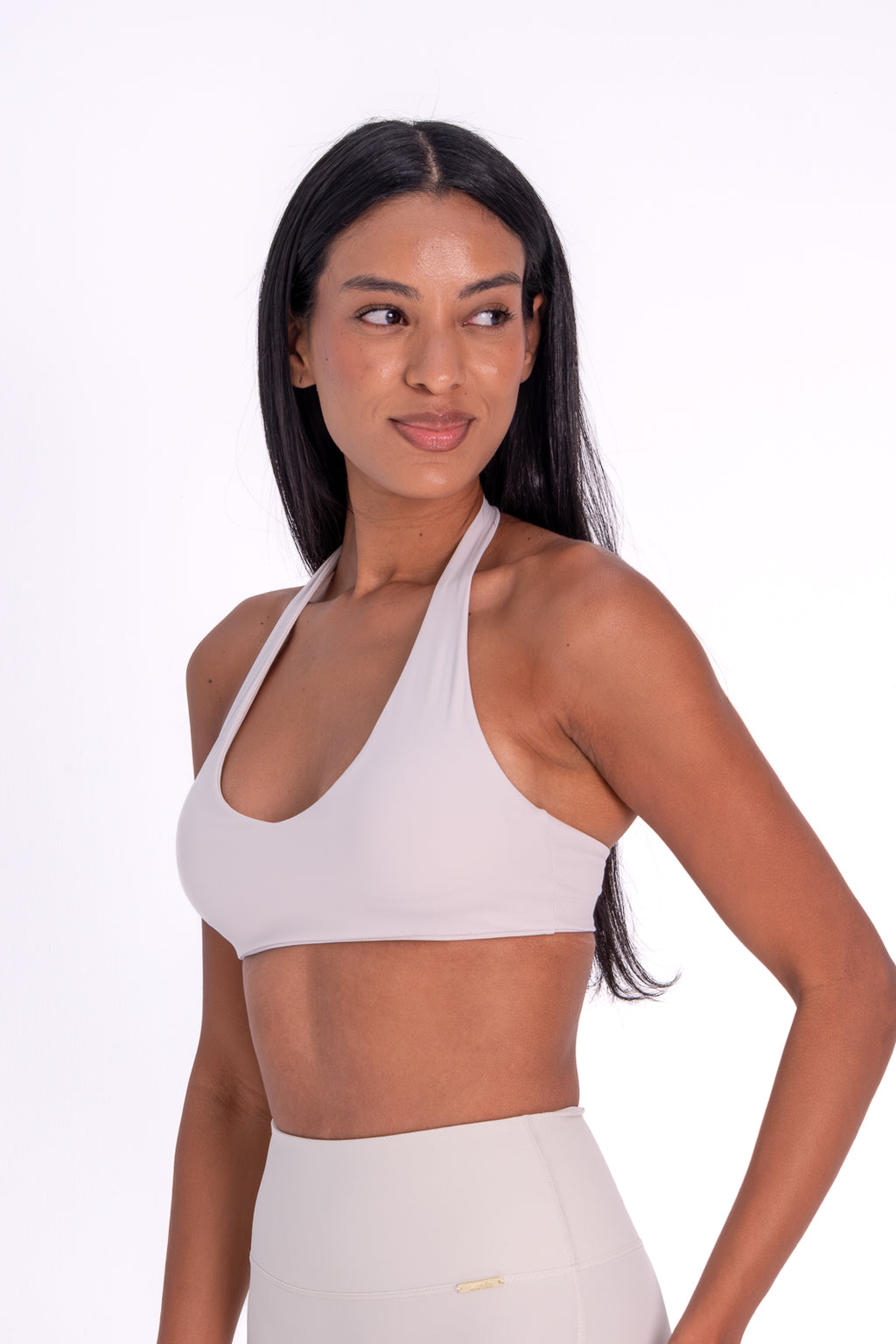 The Halter Bra — White