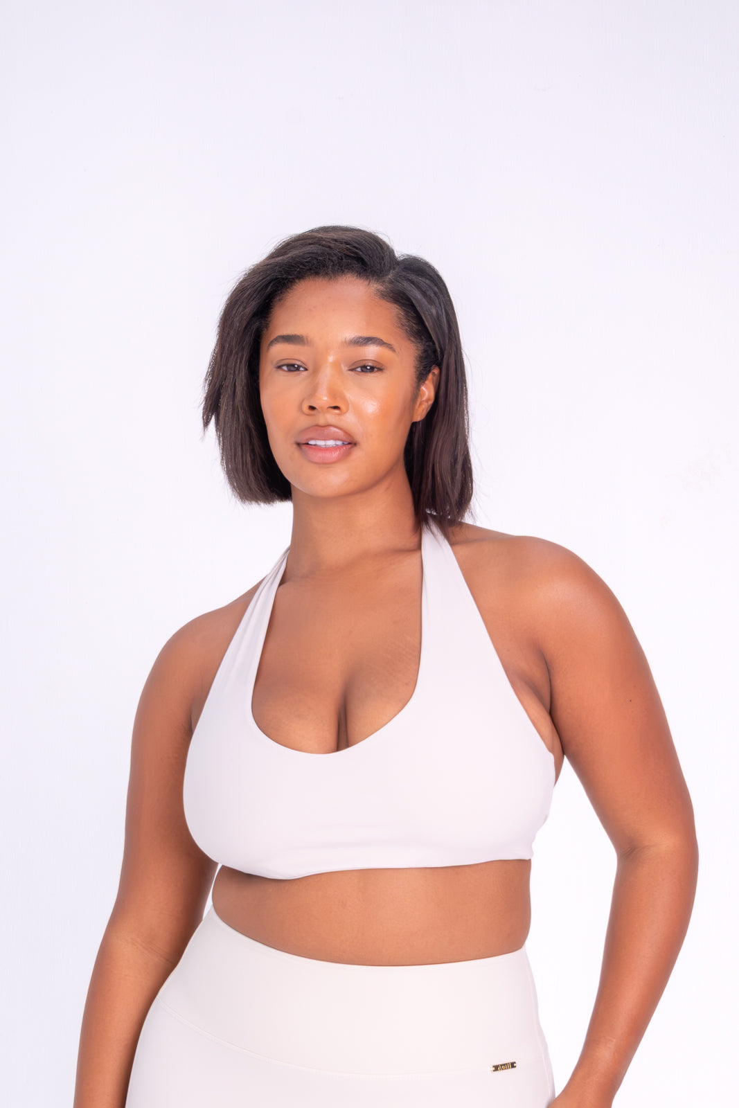 The Halter Bra — White
