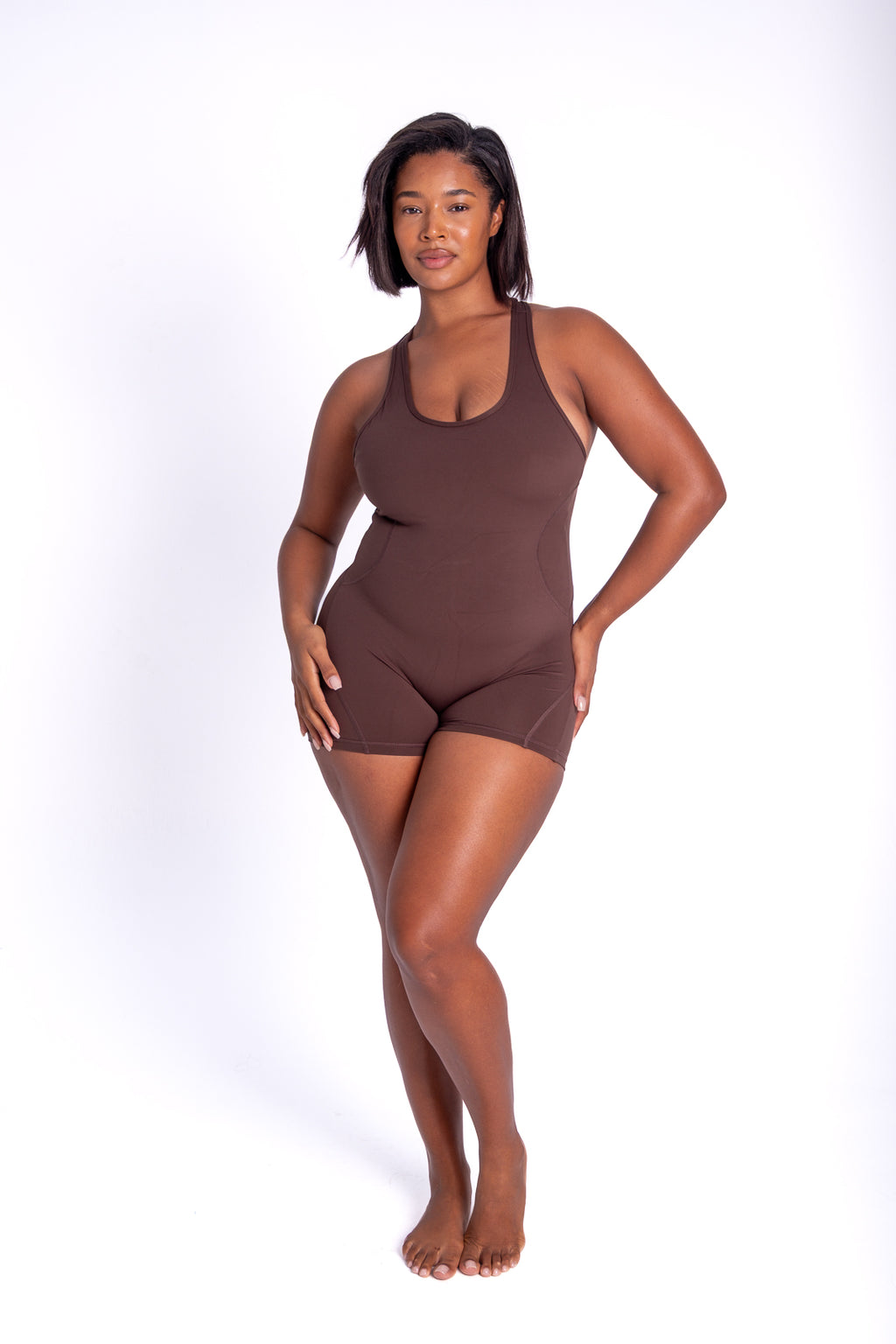 Soft Sculpt Jumpsuit — Chocolate